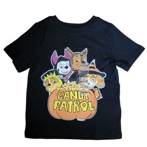 Old Navy Paw Patrol Halloween Tshirt Boys Sz 18/24M Black Graphic Tee‎ Crew Neck